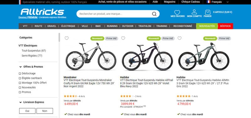 avis-alltricks-site-internet ergonomie du site internet alltricks